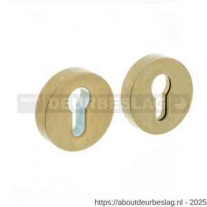 Intersteel Living 3750 SKG3 veiligheidsrozetten rond verdekt diameter 55x12 mm profielcilindergat messing getrommeld - R26003572 - afbeelding 1