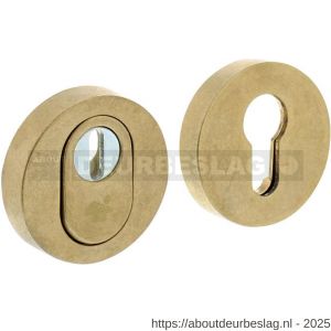 Intersteel Living 3751 SKG3 veiligheidsrozetten rond verdekt diameter 55x12 mm profielcilindergat met kerntrekbeveiliging messing getrommeld - R26004718 - afbeelding 1
