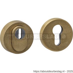 Intersteel 3755 SKG3 veiligheidsrozetten rond verdekt diameter 52x12 mm profielcilindergat met kerntrekbeveiliging PVD messing getrommeld - R26010941 - afbeelding 1
