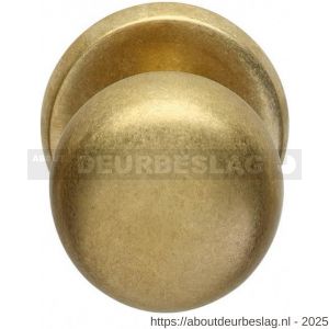 Intersteel Living 3930 voordeurknop zwaar diameter 70 mm op achterplaat diameter 75 mm messing getrommeld - R26007414 - afbeelding 1