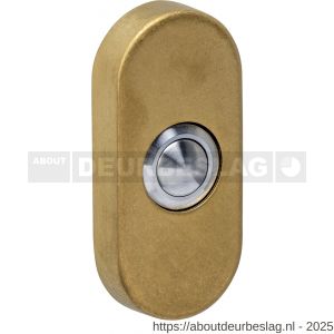 Intersteel Living 3990 deurbel ovaal 65x30x10 mm verdekt PVD messing getrommeld - R26010928 - afbeelding 1