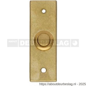 Intersteel Living 3990 beldrukker rechthoekig smal messing getrommeld - R26007282 - afbeelding 1