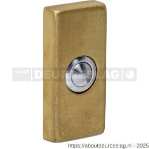 Intersteel Living 3990 deurbel rechthoekig 65x30x10 mm verdekt PVD messing getrommeld - R26010927 - afbeelding 1