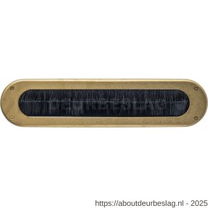 Intersteel 4015 tochtwering ovaal 340x80mm PVD messing getrommeld - R26011151 - afbeelding 1