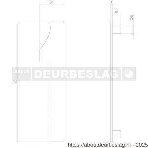 Intersteel Living 4020 huisnummer 1 150 mm PVD getrommeld - R26010921 - afbeelding 2