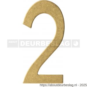 Intersteel Living 4020 huisnummer 2 150 mm PVD getrommeld - R26010920 - afbeelding 1