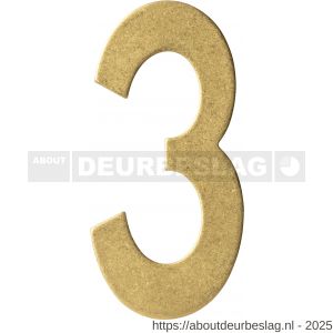Intersteel Living 4020 huisnummer 3 150 mm PVD getrommeld - R26010919 - afbeelding 1
