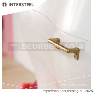 Intersteel Living 5616 handgreep recht 108 mm messing getrommeld - R26004363 - afbeelding 3