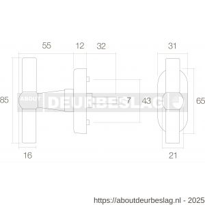 Intersteel Living 6050 raamkruk T-model messing getrommeld - R26003736 - afbeelding 2