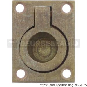 Intersteel Living 7526 luikring recht 41x31 mm messing getrommeld - R26009609 - afbeelding 1