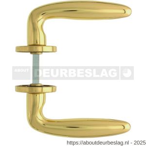Intersteel Living 0199 deurkruk Sigaar op rozet verdekt diameter 49x7 mm messing gelakt - R26000330 - afbeelding 2