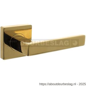 Intersteel Living 1713 deurkruk Hera op rozet verdekt 55x55x10 mm met nokken PVD messingkleur - R26010142 - afbeelding 1