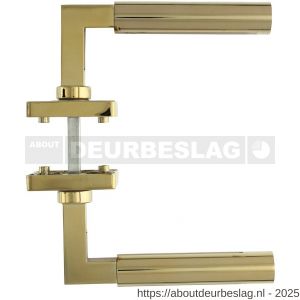 Intersteel Living 1741 deurkruk Baustil op rozet verdekt 55x55x10 mm met nokken PVD messingkleur - R26010150 - afbeelding 5