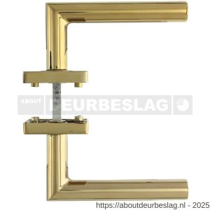 Intersteel Living 1747 deurkruk Bastian op rozet verdekt 55x55x10 mm met nokken PVD messingkleur - R26010185 - afbeelding 3