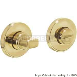 Intersteel Living 3156 WC-sluiting verdekt diameter 50x8 mm met stift 8x8 mm messing gelakt - R26002688 - afbeelding 1