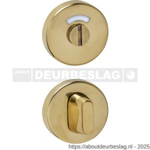 Intersteel Living 3410 WC-sluiting verdekt diameter 53x10 mm met stift 8x8 mm PVD messingkleur - R26010903 - afbeelding 1