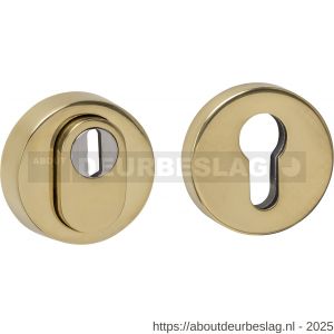 Intersteel 3755 SKG3 veiligheidsrozetten rond verdekt diameter 52x12 mm profielcilindergat met kerntrekbeveiliging PVD messingkleur - R26010900 - afbeelding 1