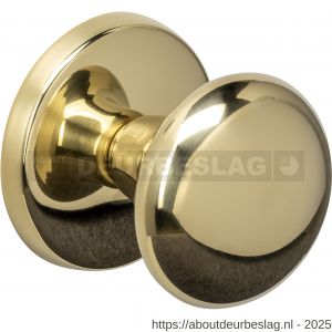 Intersteel 3930 voordeurknop paddenstoel diameter 58 mm op achterplaat diameter 66 mm éénzijdige montage PVD messingkleur - R26010894 - afbeelding 1