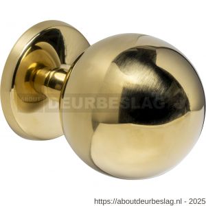Intersteel 3930 voordeurknop Bol diameter 75 mm op achterplaat diameter 66 mm éénzijdige montage PVD messingkleur - R26010892 - afbeelding 1