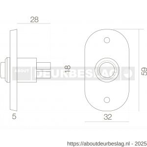 Intersteel Living 3990 beldrukker ovaal messing gelakt - R26000168 - afbeelding 3