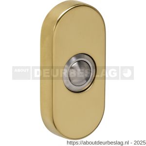 Intersteel 3990 deurbel ovaal 65x30x10 mm verdekt PVD messingkleur - R26010887 - afbeelding 1