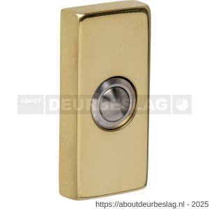 Intersteel 3990 deurbel rechthoekig 65x30x10 mm verdekt PVD messingkleur - R26010886 - afbeelding 1