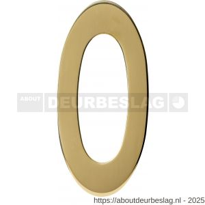 Intersteel 4020 huisnummer 0 150 mm PVD messing - R26010881 - afbeelding 1