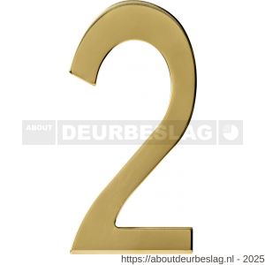 Intersteel 4020 huisnummer 2 150 mm PVD messing - R26010879 - afbeelding 1