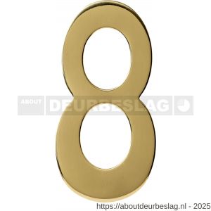 Intersteel 4020 huisnummer 8 150 mm PVD messing - R26010873 - afbeelding 1