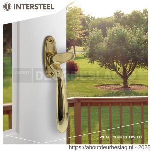 Intersteel Living 5615B raamsluiting links Dudok messing gelakt - R26007712 - afbeelding 2