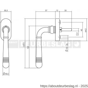 Intersteel Living 6170 raamkruk Helena messingkleur PVD - R26004814 - afbeelding 2