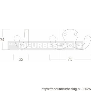 Intersteel Living 6926 jashaak scheepsmodel dubbel messing gelakt - R26007769 - afbeelding 2