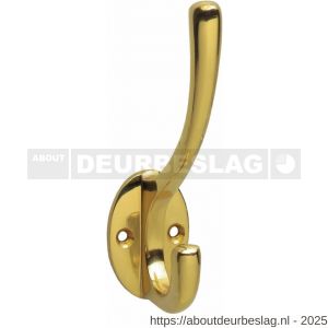 Intersteel Living 6926 kapstokhaak ovaal messing gelakt - R26007765 - afbeelding 1