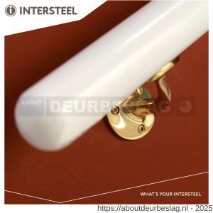 Intersteel Living 7245 leuninghouder opschroevend hol zadel messing gelakt - R26003968 - afbeelding 3