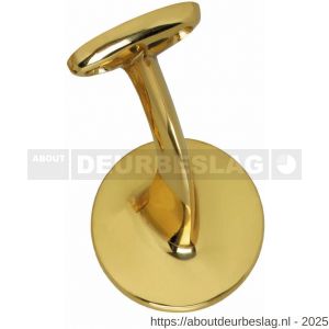 Intersteel Living 7245 leuninghouder centraal hol zadel blind messing gelakt - R26003962 - afbeelding 1