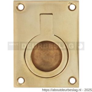 Intersteel Living 7526 luikring recht 50x39 mm messing gelakt - R26009607 - afbeelding 1