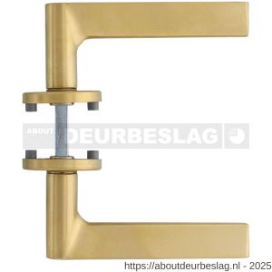 Intersteel Living 0465 deurkruk Tiga met rozet verdekt diameter 49x7 mm met nokken PVD messing mat - R26009867 - afbeelding 3