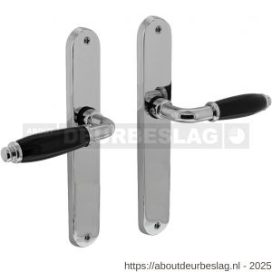 Intersteel Living 0206 deurkruk Courgette met schild ovaal 236x37 mm blind chroom - R26007969 - afbeelding 1