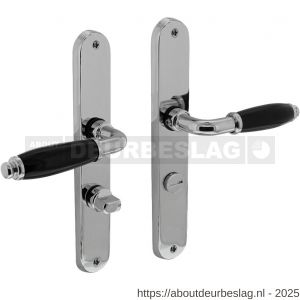 Intersteel Living 0206 deurkruk Courgette met schild ovaal 236x37 mm WC 63/8 mm chroom - R26007971 - afbeelding 1