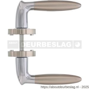 Intersteel Living 1682 deurkruk Elen op rozet verdekt diameter 52x10 mm met nokken chroom-nikkel mat - R26004828 - afbeelding 2