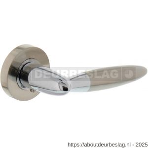 Intersteel Living 1682 deurkruk Elen op rozet verdekt diameter 52x10 mm met nokken chroom-nikkel mat - R26004828 - afbeelding 1