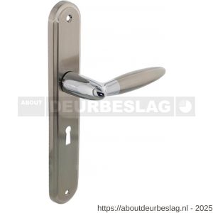 Intersteel Living 1682 deurkruk Elen op schild ovaal 242x43 mm sleutelgat 56 mm chroom-nikkel mat - R26004839 - afbeelding 1