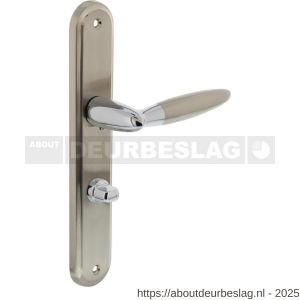 Intersteel Living 1682 deurkruk Elen op schild ovaal 242x43 mm WC 63/8 mm chroom-nikkel mat - R26004844 - afbeelding 1