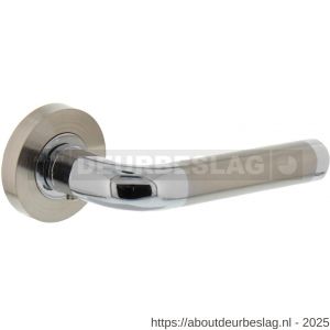 Intersteel Living 1683 deurkruk Agatha op rozet verdekt diameter 52x10 mm met nokken chroom-nikkel mat - R26000300 - afbeelding 1