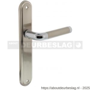 Intersteel Living 1683 deurkruk Agatha op schild ovaal 242x43 mm blind chroom-nikkel mat - R26004849 - afbeelding 1