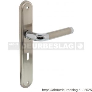 Intersteel Living 1683 deurkruk Agatha op schild ovaal 242x43 mm sleutelgat 56 mm chroom-nikkel mat - R26004854 - afbeelding 1