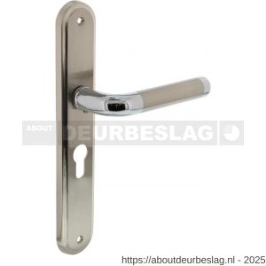 Intersteel Living 1683 deurkruk Agatha op schild ovaal 242x43 mm profielcilindergat 55 mm chroom-nikkel mat - R26004857 - afbeelding 1