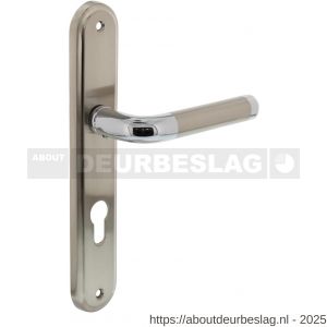Intersteel Living 1683 deurkruk Agatha op schild ovaal 242x43 mm profielcilindergat 72 mm chroom-nikkel mat - R26004858 - afbeelding 1