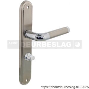 Intersteel Living 1683 deurkruk Agatha op schild ovaal 242x43 mm WC 63/8 mm chroom-nikkel mat - R26004862 - afbeelding 1