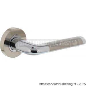 Intersteel Living 1684 deurkruk Marion op rozet verdekt diameter 52x10 mm met nokken chroom-nikkel mat - R26001881 - afbeelding 1